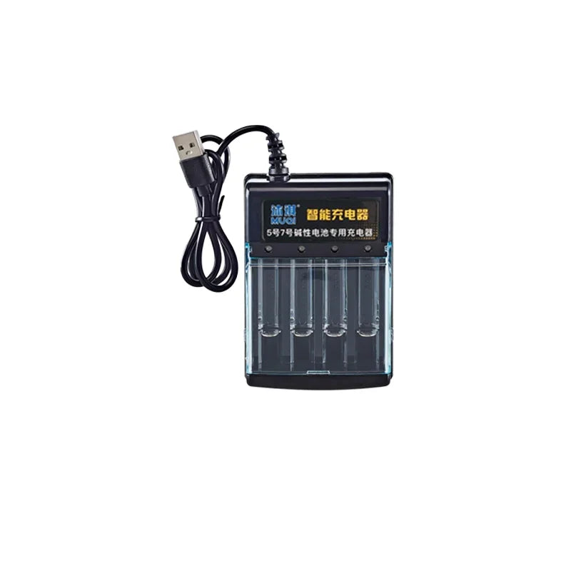 USB Charger + 1.5V AA 9800mAh AAA 8800mAh Alkaline Batteries Kit for Camera Toys MP3 MP4 Player and Devices