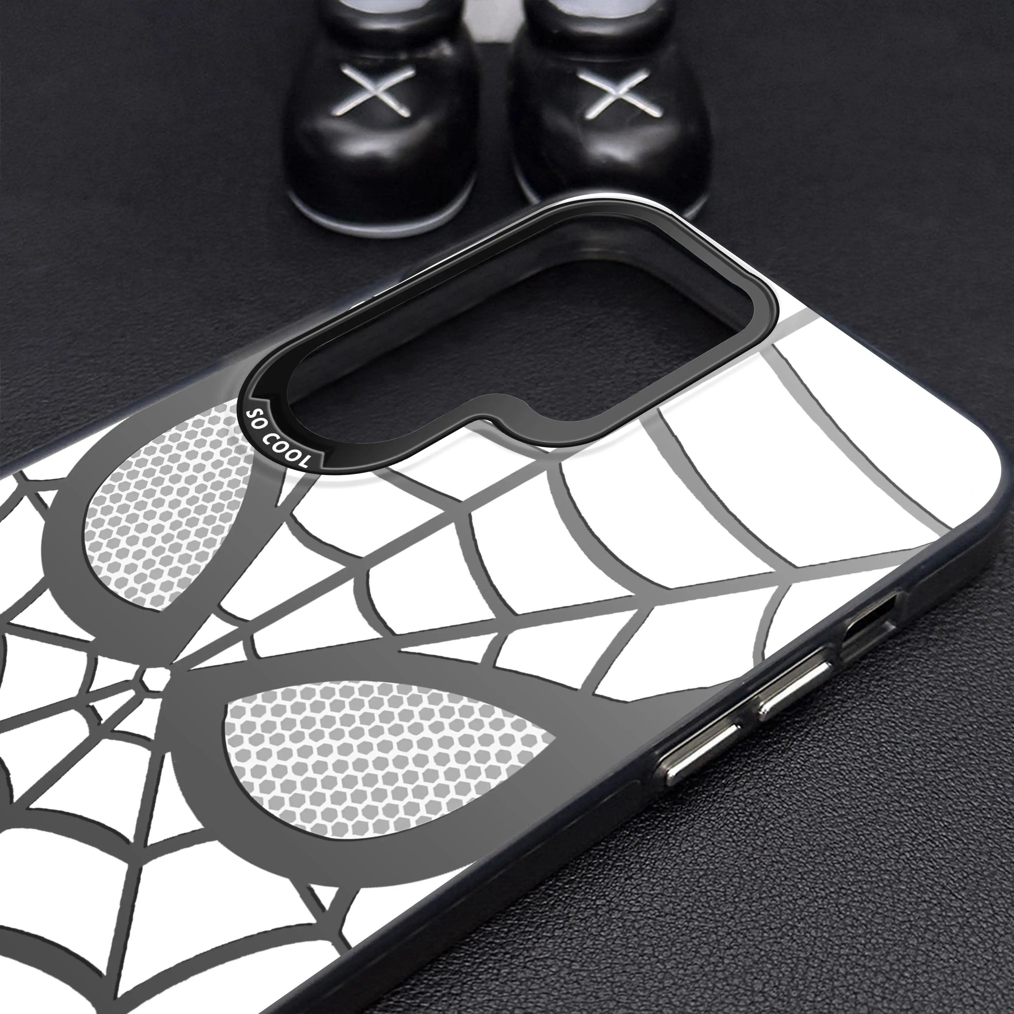 Classic Grid Pattern IMD Laser Phone Case - Military Grade Drop Protection for Samsung Galaxy S26 Ultra, S25 Ultra, S24, S23, S22 & iPhone Series - Model ZQ149