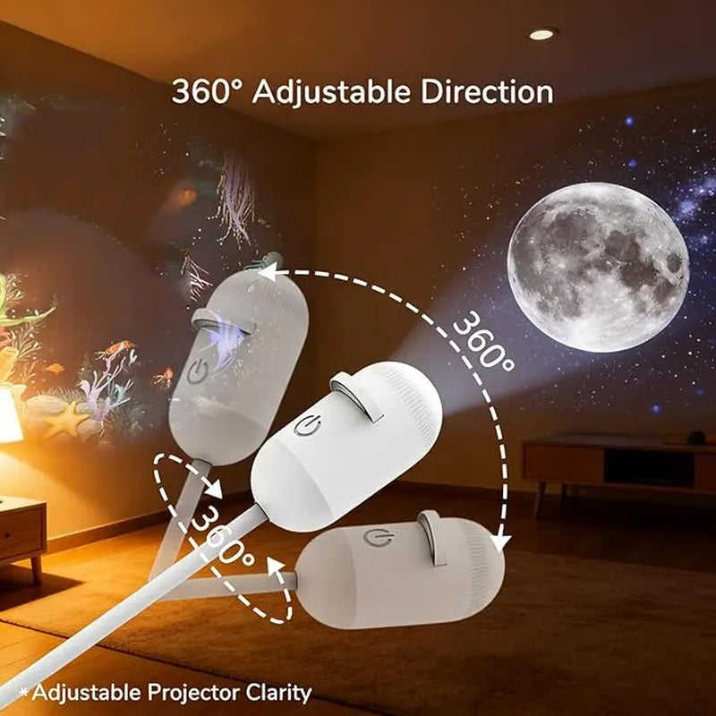 Galaxy Dual-Mode Starry Sky Projector and Night Light with USB Connectivity