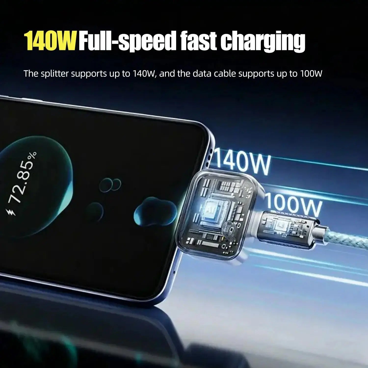 HEXIBII 140W Physical Disconnect Battery Guard with Auto Eject Charger and Smart Auto Stop Charging Protection for Safe Overnight Charging - Universal Overcharge Protection for Phones, Laptops, and Tablets