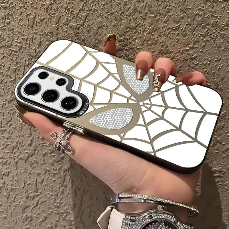 Classic Grid Pattern IMD Laser Phone Case - Military Grade Drop Protection for Samsung Galaxy S26 Ultra, S25 Ultra, S24, S23, S22 & iPhone Series - Model ZQ149