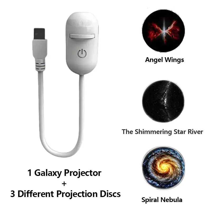 Galaxy Dual-Mode Starry Sky Projector and Night Light with USB Connectivity