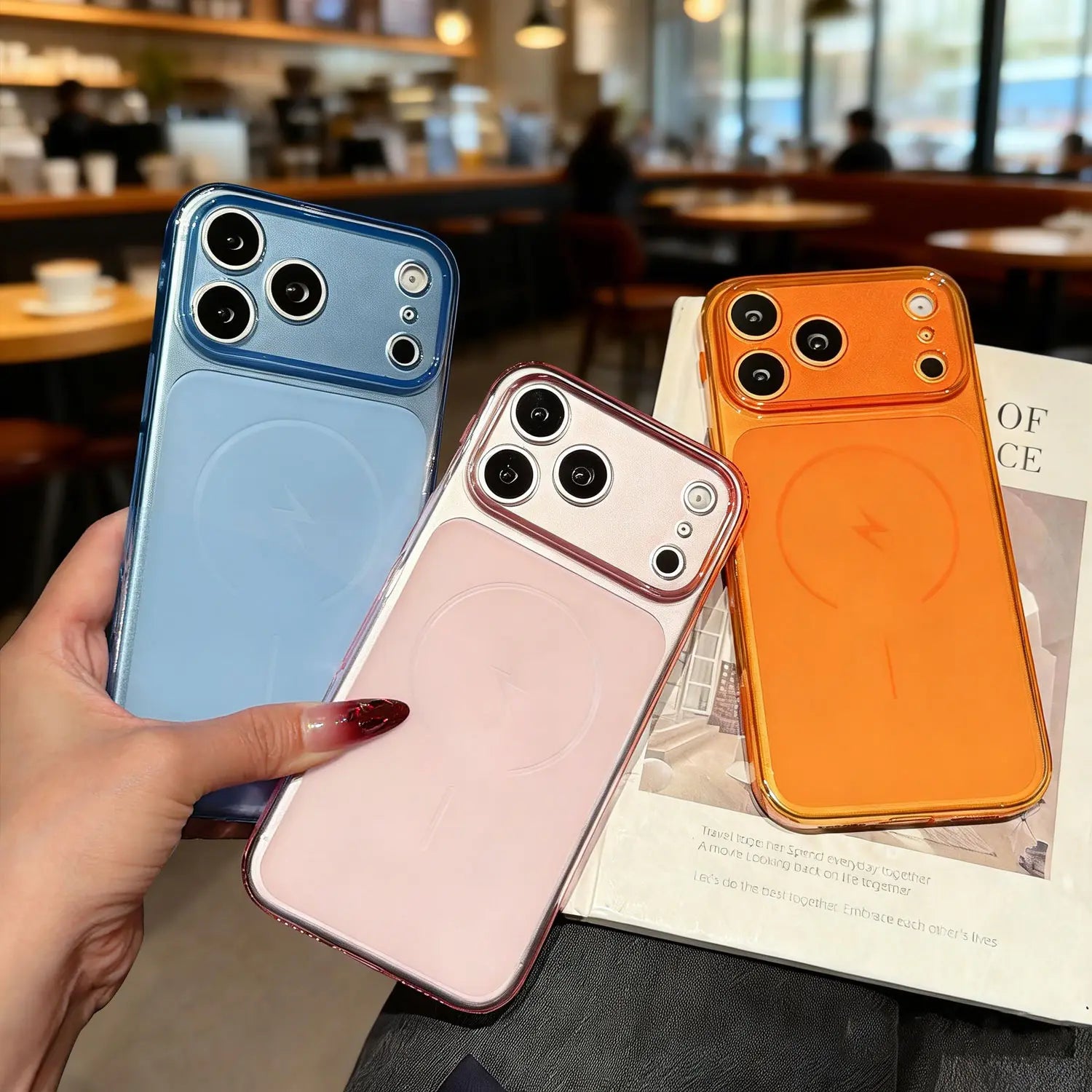 All-Clear Crystal Diamond Magnetic Magsafe Polycarbonate Smartphone Case Cover for Iphone 17,16,15,14,13,12 - Shockproof, Slim, Anti-Yellowing, Transparent Rugged Bumper Casing with Button Protection - Wireless Accessories #Mothersdaygift Summerwins