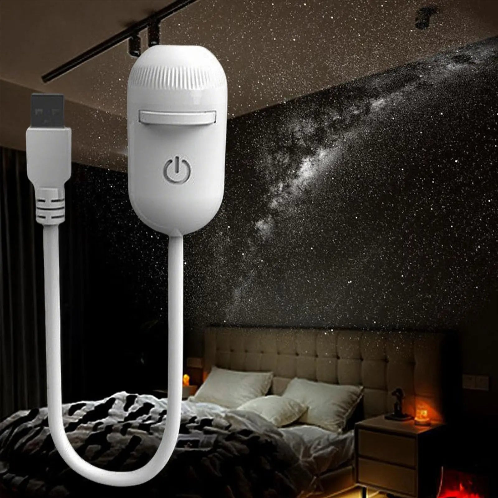 Galaxy Dual-Mode Starry Sky Projector and Night Light with USB Connectivity