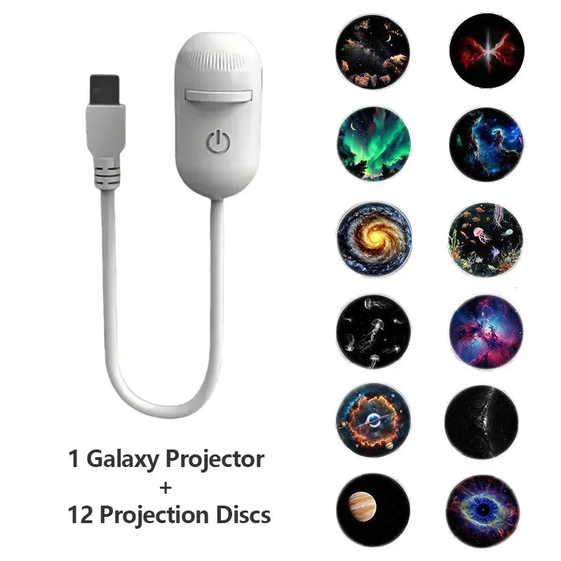 Galaxy Dual-Mode Starry Sky Projector and Night Light with USB Connectivity