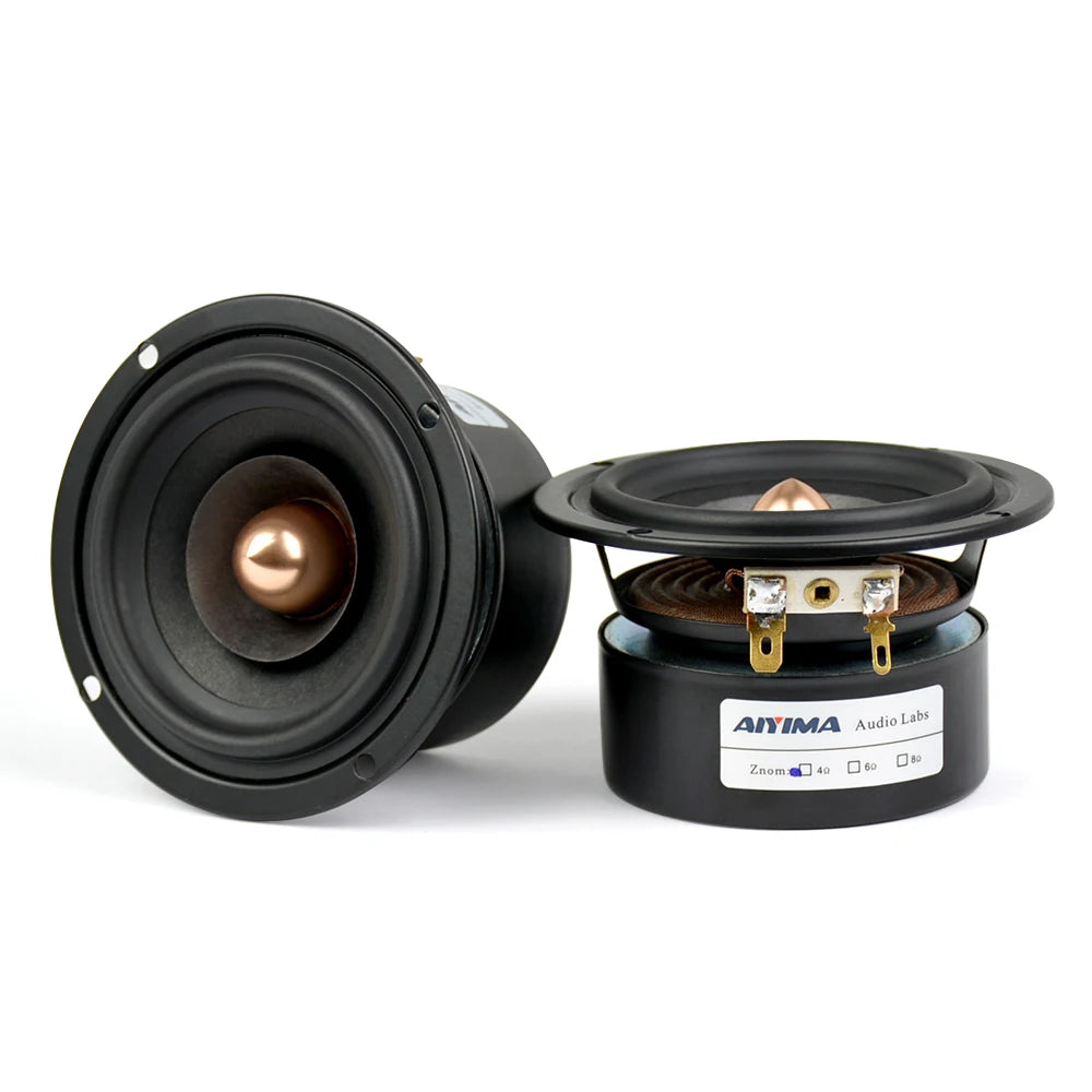 AIYIMA 2Pcs 3 Inch 4 Ohm 8 Ohm 15W Audio Speaker Full Range Sound Speaker HIFI Bullet Treble Midrange Bass Loudspeaker DIY