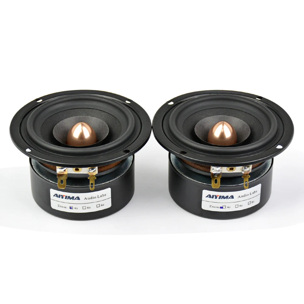 AIYIMA 2Pcs 3 Inch 4 Ohm 8 Ohm 15W Audio Speaker Full Range Sound Speaker HIFI Bullet Treble Midrange Bass Loudspeaker DIY