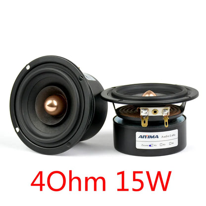 AIYIMA 2Pcs 3 Inch 4 Ohm 8 Ohm 15W Audio Speaker Full Range Sound Speaker HIFI Bullet Treble Midrange Bass Loudspeaker DIY