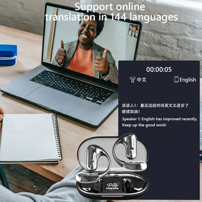 YYK-Q28 144 Languages AI Translator Earbuds Bluetooth 5.3 Headset Instant Translator Smart Voice Real Time Translation Earphones