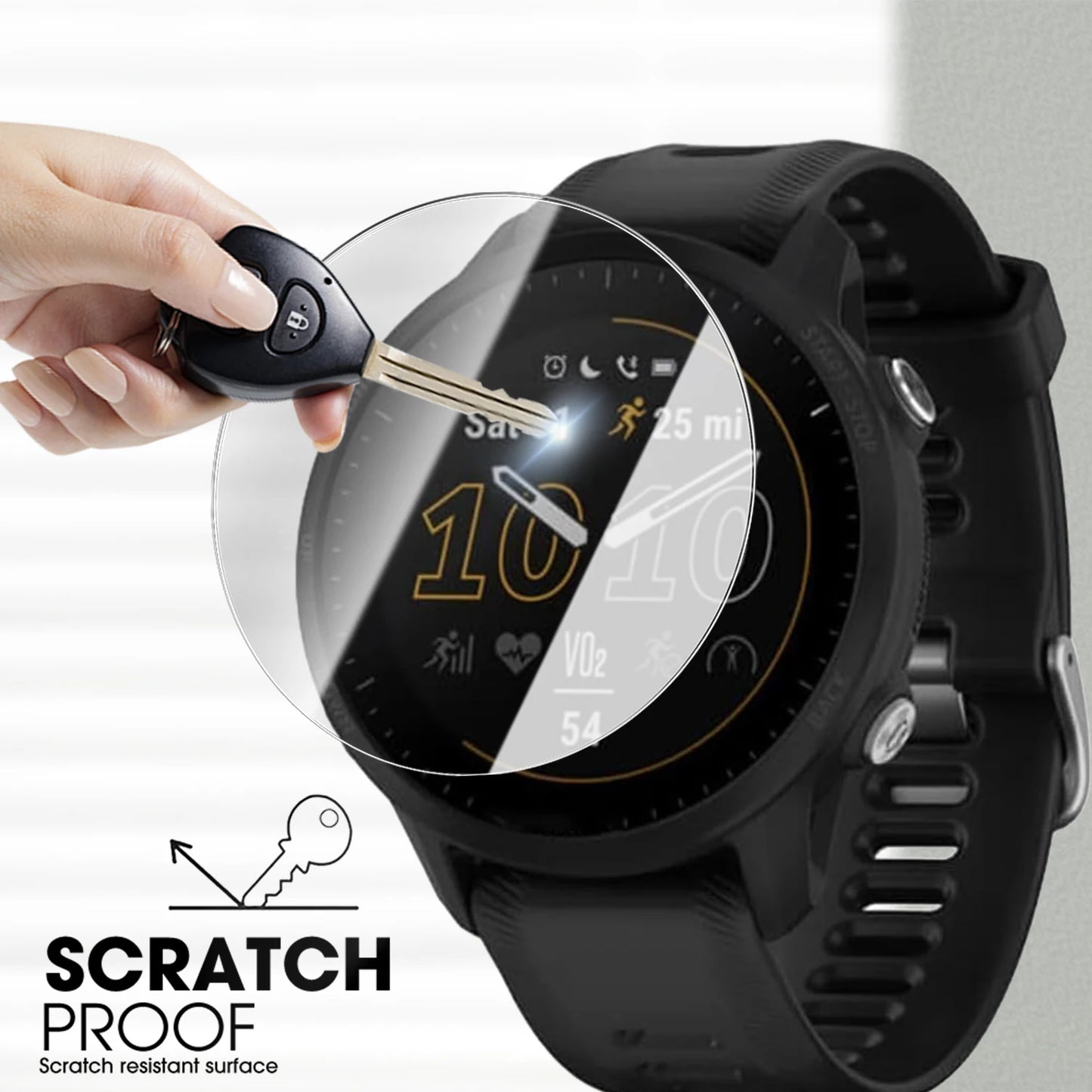 1-4Pcs Tempered Glass for Garmin Forerunner 255 955 165 Screen Protector with Positioning Kit Quick Installation for Garmin 255
