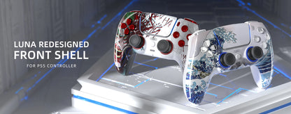 eXtremeRate LUNA Redesigned Replacement Front Shell Touchpad Compatible with ps5 Controller BDM-010/020/030/040/050