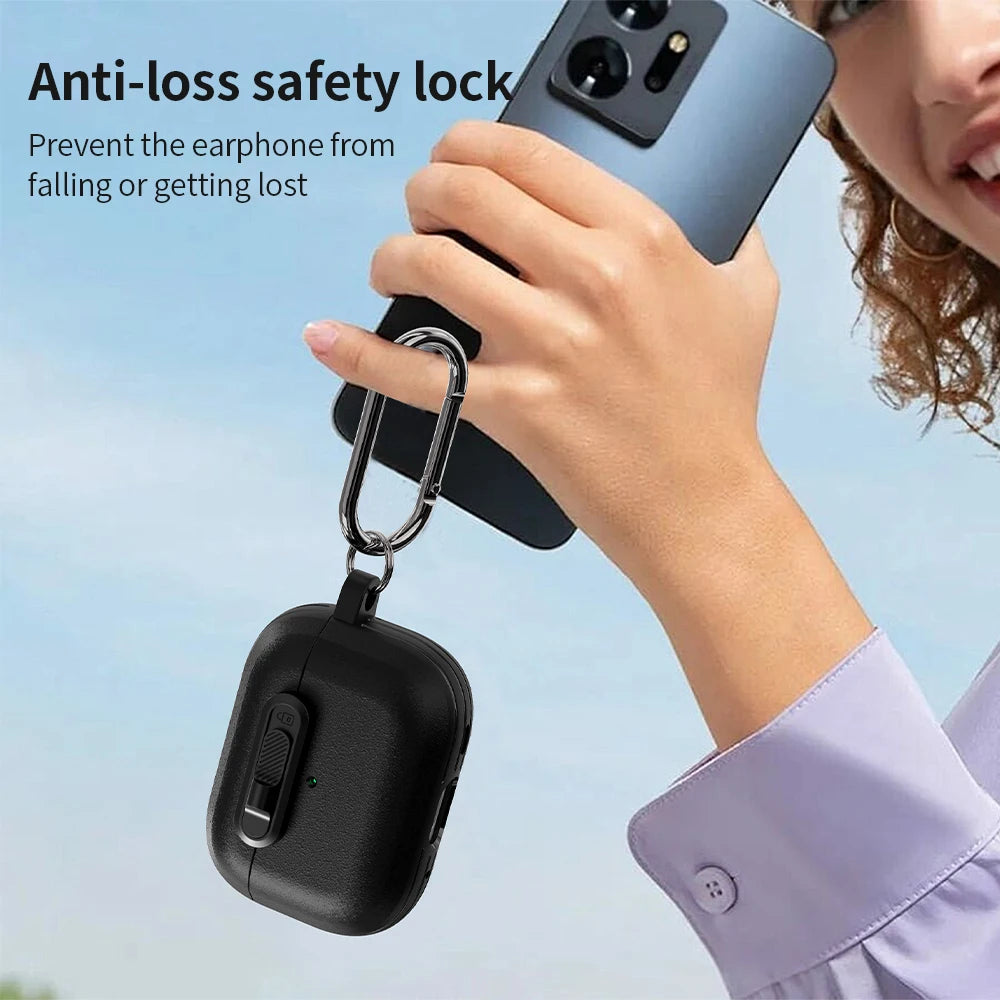Headphone Protective Sleeve For AirPods Pro 3 Lock Switch Creative Simple Anti-fall Bluetooth Headphone Protective Soft Case