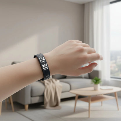 Vibrating Alarm Wristband Waterproof Silent Wrist Shock Bands with Step Counter Pedometer for Heavy Sleepers Men & Women