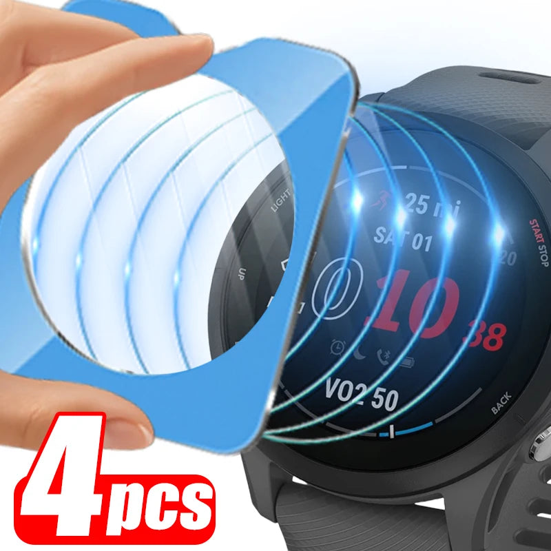 1-4Pcs Tempered Glass for Garmin Forerunner 255 955 165 Screen Protector with Positioning Kit Quick Installation for Garmin 255