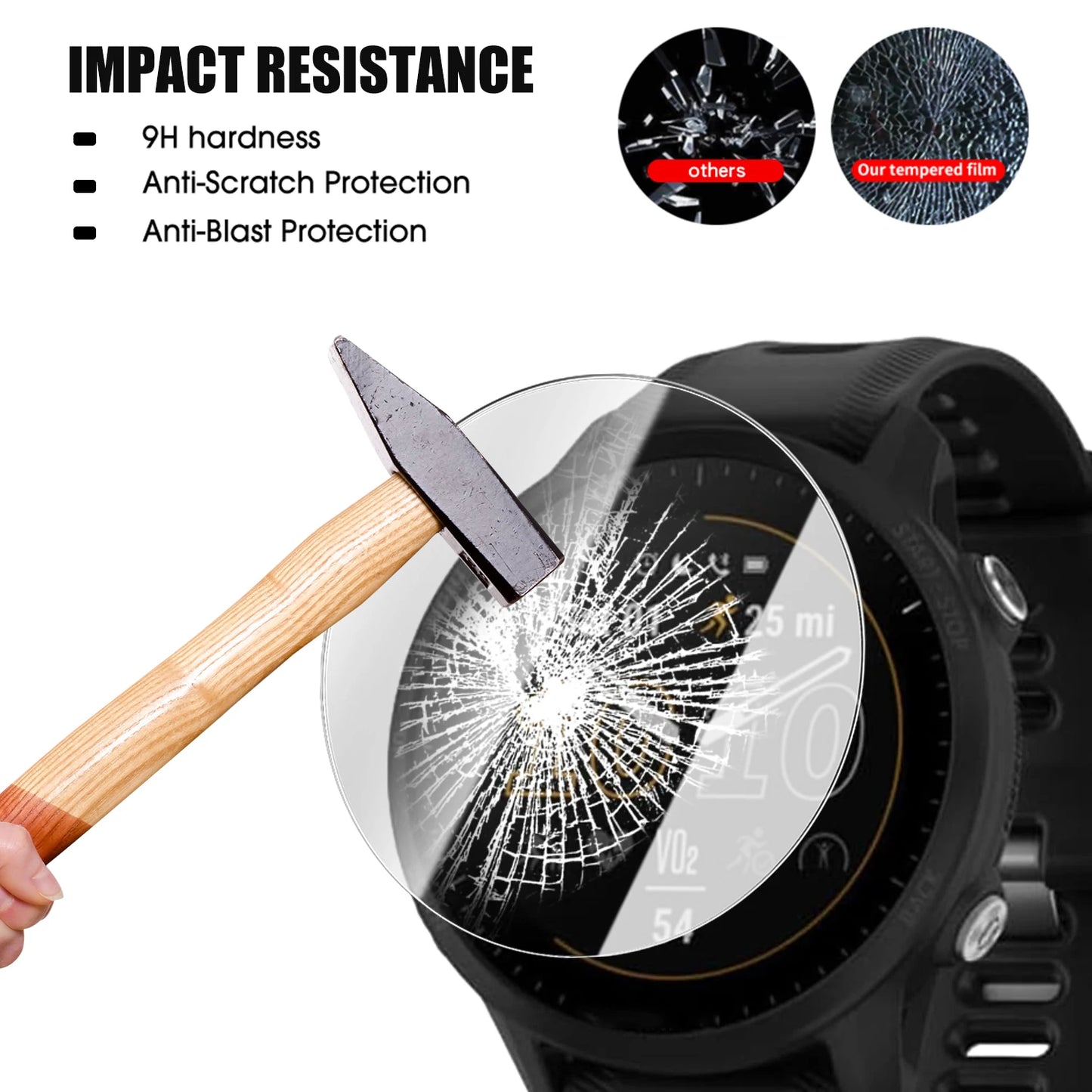 1-4Pcs Tempered Glass for Garmin Forerunner 255 955 165 Screen Protector with Positioning Kit Quick Installation for Garmin 255