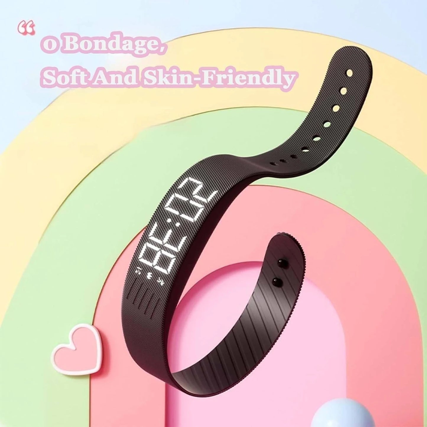 Vibrating Alarm Wristband Waterproof Silent Wrist Shock Bands with Step Counter Pedometer for Heavy Sleepers Men & Women