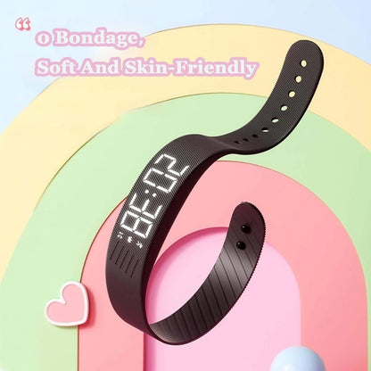 Vibrating Alarm Wristband Waterproof Silent Wrist Shock Bands with Step Counter Pedometer for Heavy Sleepers Men & Women