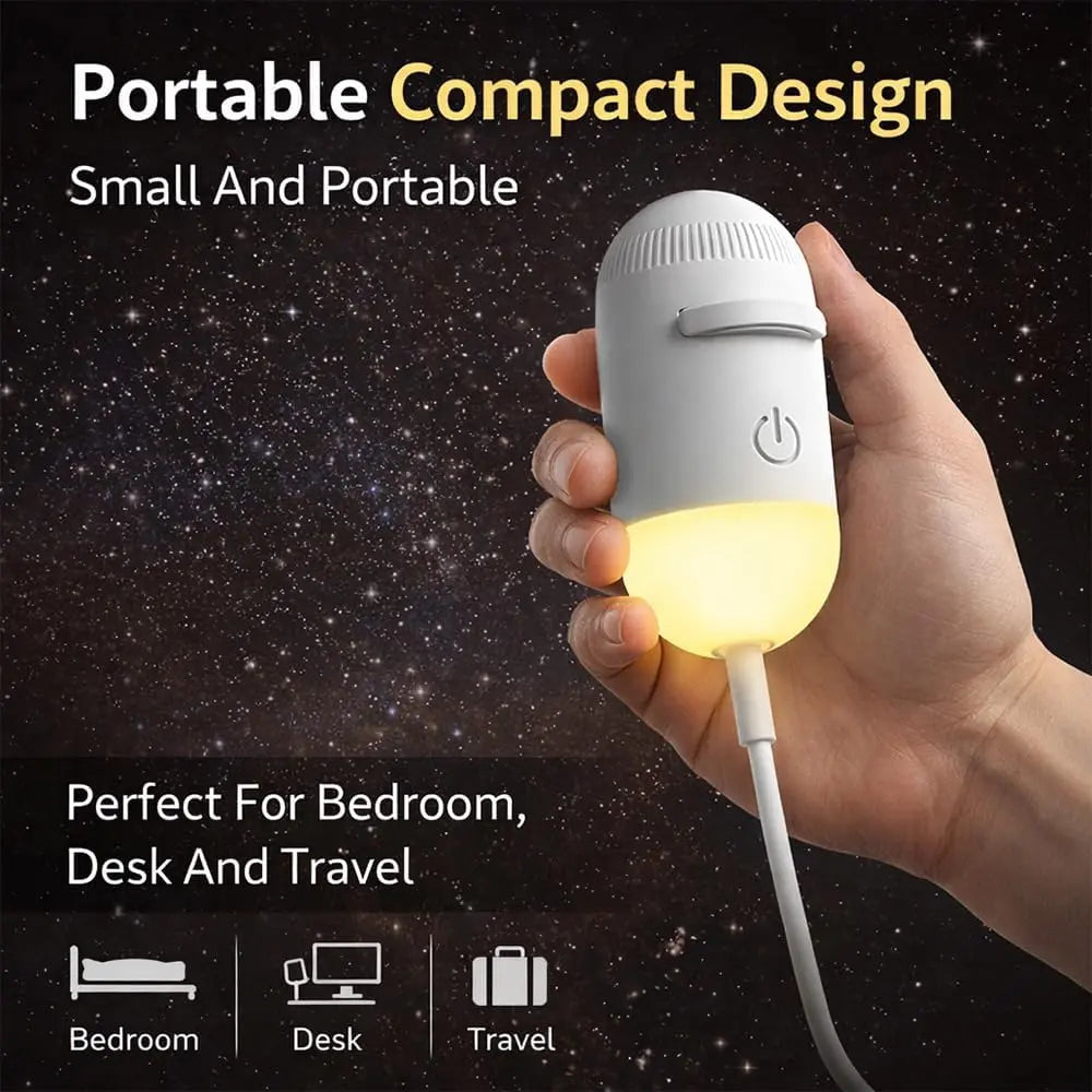 Galaxy Dual-Mode Starry Sky Projector and Night Light with USB Connectivity